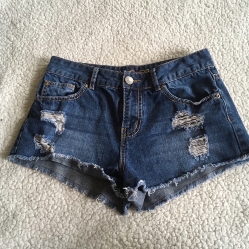 Rue 21 Destroyed High Waisted Jean Shorts
